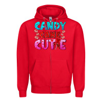 Red candy cane cutie Zipper Hoodie - AdoDesignShop