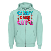 Seafoam candy cane cutie Zipper Hoodie - AdoDesignShop