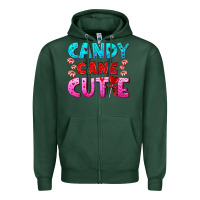 Sports Green candy cane cutie Zipper Hoodie - AdoDesignShop