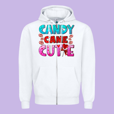 Candy Cane Cutie Zipper Hoodie Designed By Adodesignshop