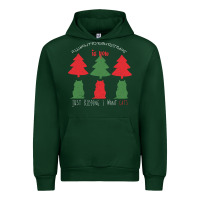 Forest Green All Want For Christmas is You Just Kidding I Want Cats Urban Hoodie - Bettercallsaul