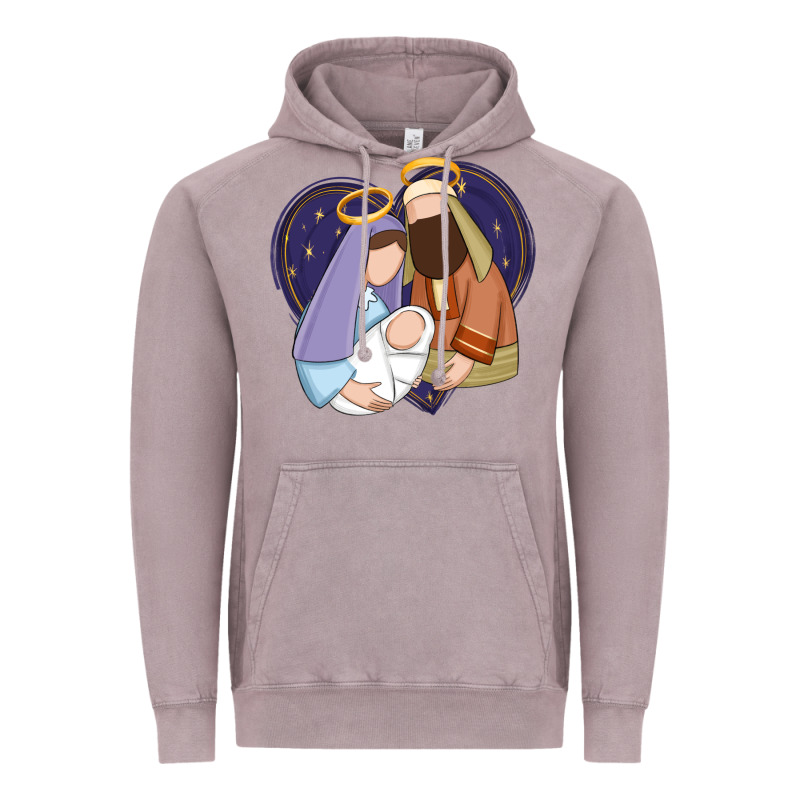 Holy Night Jesus Birth Vintage Hoodie by Zillion Design Studio | Teevron