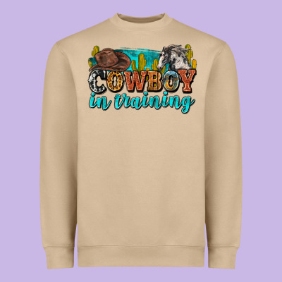 Cowboy In Training Heavyweight Sweatshirt Designed By Zillion Design Studio