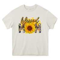 Cream blessed mom sunflower Heavy Core Tee - RacoonDesign