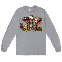 Heather Grey Christmas joy pitbull Long Sleeve Tee - JahusDesignShop