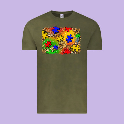 Autism Background Vintage Tee Designed By Zillion Design Studio