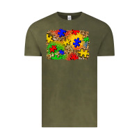 Vintage Olive autism background Vintage Tee - Zillion Design Studio