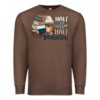Chestnut half coffee half bookworm Premium Sweatshirt - MaliasSmallBusiness