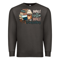 Smoke half coffee half bookworm Premium Sweatshirt - MaliasSmallBusiness