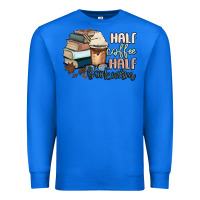 True Royal half coffee half bookworm Premium Sweatshirt - MaliasSmallBusiness