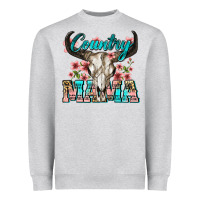 Heather Grey country mama Heavyweight Sweatshirt - Zillion Design Studio