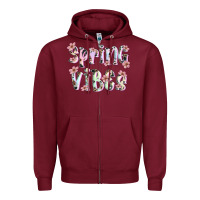 Burgundy spring vibes Zipper Hoodie - Artiststas