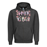 Charcoal Heather spring vibes Zipper Hoodie - Artiststas