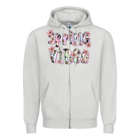 Dove Grey spring vibes Zipper Hoodie - Artiststas