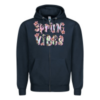 Navy spring vibes Zipper Hoodie - Artiststas