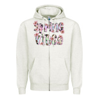 Oatmeal Heather spring vibes Zipper Hoodie - Artiststas
