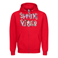 Red spring vibes Zipper Hoodie - Artiststas