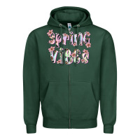 Sports Green spring vibes Zipper Hoodie - Artiststas
