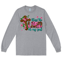 Heather Grey bless the lord oh my soul Long Sleeve Tee - AdoDesignShop