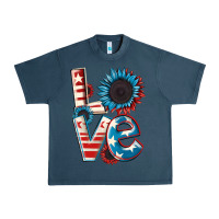 Midnight Navy Love 4th of July Urban Heavy Tee - CowGirlArtShop