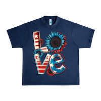 Navy Love 4th of July Urban Heavy Tee - CowGirlArtShop