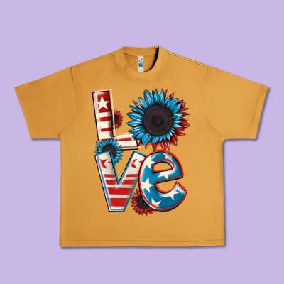 Love 4th Of July Urban Heavy Tee Designed By Cowgirlartshop