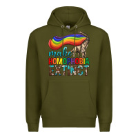 Army Green Lgbtq Make Homophobia Extinct Premium Hoodie - BundleAndBundleShop