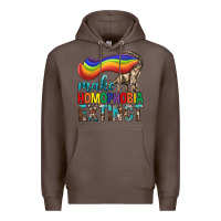 Coffee Lgbtq Make Homophobia Extinct Premium Hoodie - BundleAndBundleShop