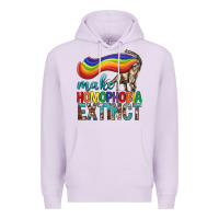 Lilac Lgbtq Make Homophobia Extinct Premium Hoodie - BundleAndBundleShop