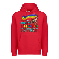 Red Lgbtq Make Homophobia Extinct Premium Hoodie - BundleAndBundleShop