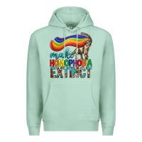 Seafoam Lgbtq Make Homophobia Extinct Premium Hoodie - BundleAndBundleShop