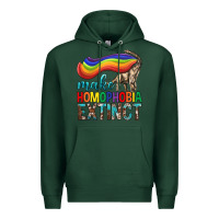 Sports Green Lgbtq Make Homophobia Extinct Premium Hoodie - BundleAndBundleShop