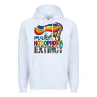 White Lgbtq Make Homophobia Extinct Premium Hoodie - BundleAndBundleShop