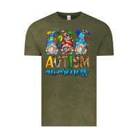 Vintage Olive autism awareness gnomes Vintage Tee - Zillion Design Studio