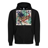 Black statue of liberty leopard Zipper Hoodie - BundleAndBundleShop