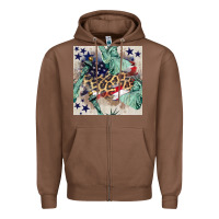 Chestnut statue of liberty leopard Zipper Hoodie - BundleAndBundleShop