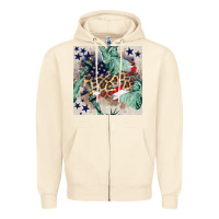 Sandshell statue of liberty leopard Zipper Hoodie - BundleAndBundleShop