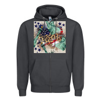 Smoke statue of liberty leopard Zipper Hoodie - BundleAndBundleShop
