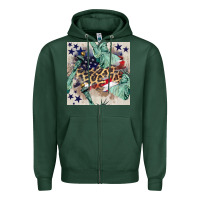 Sports Green statue of liberty leopard Zipper Hoodie - BundleAndBundleShop