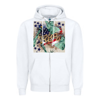 White statue of liberty leopard Zipper Hoodie - BundleAndBundleShop