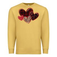 Antique Gold leopard hearts Premium Sweatshirt - MaliasSmallBusiness