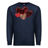 Navy leopard hearts Premium Sweatshirt - MaliasSmallBusiness