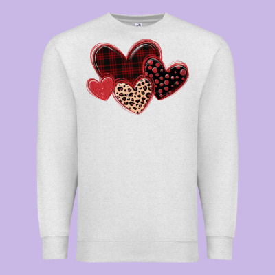 Leopard Hearts Premium Sweatshirt Designed By Maliassmallbusiness