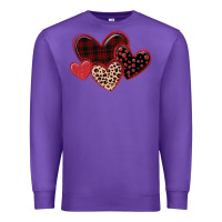 Purple leopard hearts Premium Sweatshirt - MaliasSmallBusiness