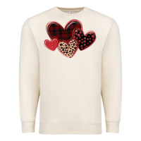 Sandshell leopard hearts Premium Sweatshirt - MaliasSmallBusiness