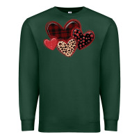 Sports Green leopard hearts Premium Sweatshirt - MaliasSmallBusiness