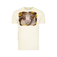 Vintage Arctic merino ram with sunflowers Vintage Tee - BarkalooDesign