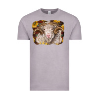 Vintage Zinc merino ram with sunflowers Vintage Tee - BarkalooDesign