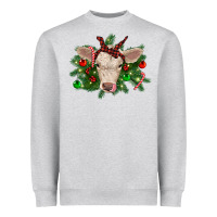 Heather Grey Christmas charolais calf Heavyweight Sweatshirt - RanaPortraitStore