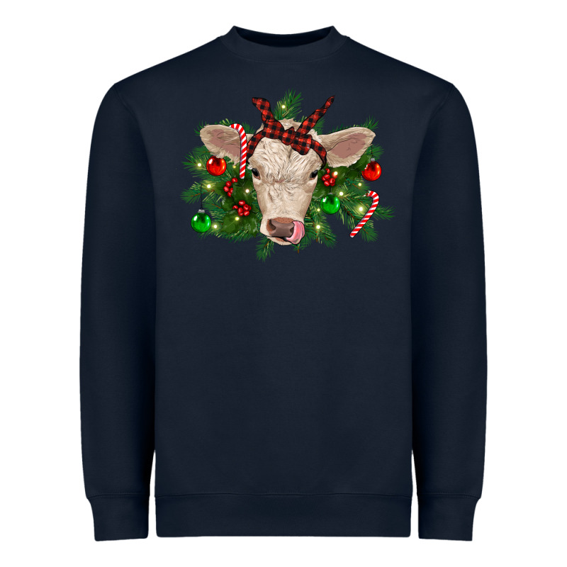 Christmas Charolais Calf Heavyweight Sweatshirt by RanaPortraitStore | Teevron
